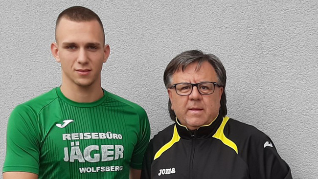GAL ZINIC (Stürmer) aus Slovenia mit Manager Günter Dokter