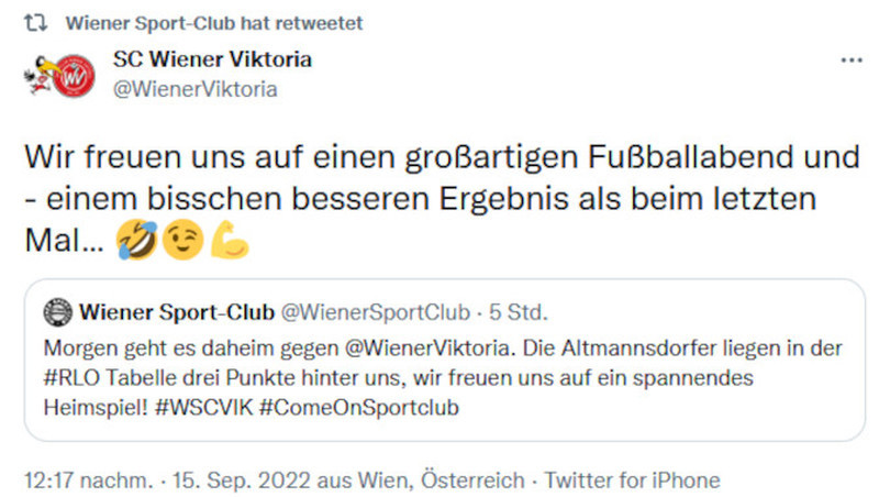 Twitter-Battle zwischen Sport-Club und Viktoria